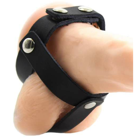 Jaula de cuero para bolas OHMAMA FETISH