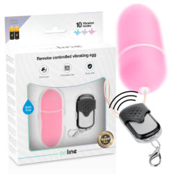 ONLINE - HUEVO VIBRADOR CON CONTROL REMOTO, COLOR ROSA