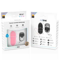 ONLINE - HUEVO VIBRADOR CON CONTROL REMOTO, COLOR ROSA