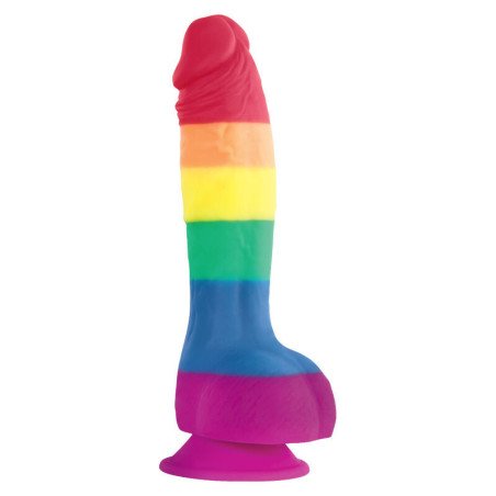 ORGULLO - DILDO CON LA BANDERA LGBT DE 15 CM