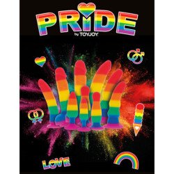 ORGULLO - DILDO CON LA BANDERA LGBT DE 15 CM