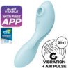 SATISFYER - CURVY TRINITY 5 ESTIMULADOR Y VIBRADOR APP AZUL