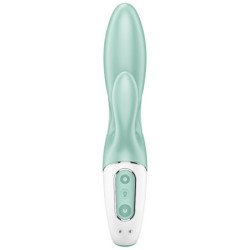 SATISFACTOR - CONEJO INFLABLE CON BOMBA DE AIRE 5+ VIBRADOR DE CONEJO VERDE