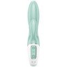 SATISFACTOR - CONEJO INFLABLE CON BOMBA DE AIRE 5+ VIBRADOR DE CONEJO VERDE