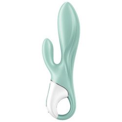 SATISFACTOR - CONEJO INFLABLE CON BOMBA DE AIRE 5+ VIBRADOR DE CONEJO VERDE