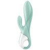 SATISFACTOR - CONEJO INFLABLE CON BOMBA DE AIRE 5+ VIBRADOR DE CONEJO VERDE