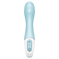 SATISFACTOR - VIBRADOR DE AIRE CON BOMBA 5+ VIBRADOR INFLABLE PARA EL PUNTO G APLICABLE AZUL