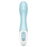 SATISFACTOR - VIBRADOR DE AIRE CON BOMBA 5+ VIBRADOR INFLABLE PARA EL PUNTO G APLICABLE AZUL