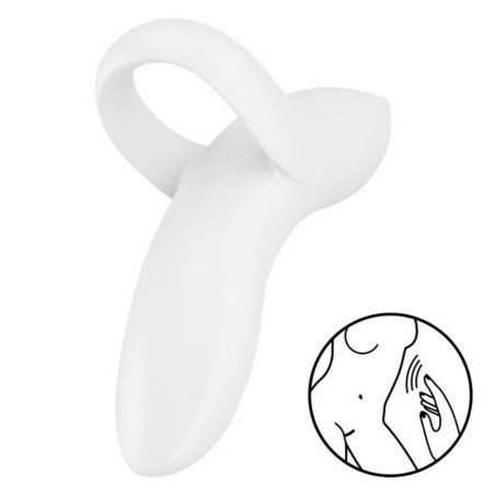 SATISFACTOR - VIBRADOR DE DEDO BOLD LOVER BLANCO