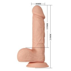 BAILE - HERMOSO ENCUENTRO BAHAMUT DILDO FLEXIBLE REALISTA 21.8 CM NATURAL