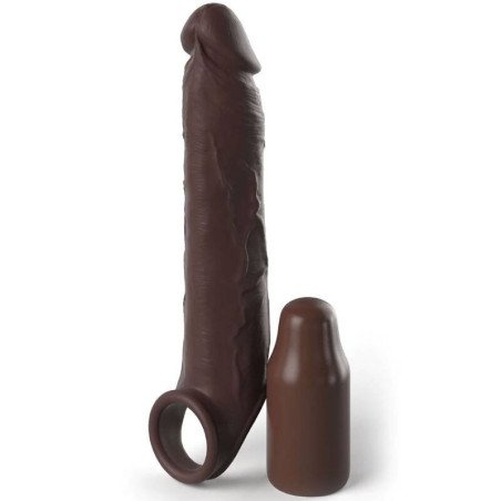 FANTASY X- TENSIONS - EXTENSIÓN DE RIBETES CON CORREA 17,78 CM MARRÓN