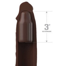 FANTASY X- TENSIONS - EXTENSIÓN DE RIBETES CON CORREA 17,78 CM MARRÓN
