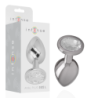 INTENSO - TAPÓN ANAL DE METAL DE ALUMINIO CON CRISTAL DE PLATA TALLA L