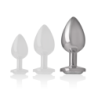 INTENSO - TAPÓN ANAL DE METAL DE ALUMINIO CON CRISTAL DE PLATA TALLA L