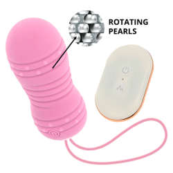 OHMAMA - HUEVO CON CONTROL REMOTO, 7 MODOS DE ROTACIÓN, ROSA