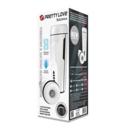 PRETTY LOVE - SIENNA, MASTURBADOR MASCULINO VIBRATORIO CON VOZ Y SUCCIÓN