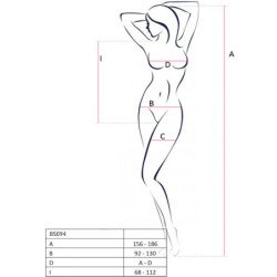 PASSION - BS094 BODYSTOCKING ROJO TALLA UNICA