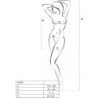 PASSION - BS096 BODYSTOCKING BLANCO TALLA UNICA
