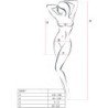 PASSION - BS097 BODYSTOCKING ROJO TALLA UNICA