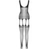 PASIÓN - COLECCIÓN ECOLÓGICA BODY STOCKING ECO BS007 NEGRO