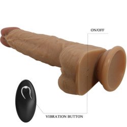PRETTY LOVE - JONATHAN DILDO DE SILICONA 3 VIBRACIONES + 3 INSERCIONES MEDIDAS CONTROL REMOTO 21 CM