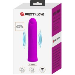 PRETTY LOVE - VIBRADOR SUPERPODEROSO MINI CURTIS 12 VIBRACIONES DE SILICONA VIOLETA