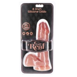 GET REAL - DILDO DE SILICONA DE 20,5 CM CON EXTREMOS DE PIEL