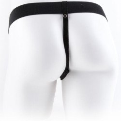 SERIE FETISH FANTASY - ARNÉS AJUSTABLE, CONTROL REMOTO, PENE REALISTA CON TESTÍCULOS DE 17,8 CM