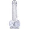 KING COCK - CLEAR PENE REALISTICO CON TESTICULOS 13.5 CM TRANSPARENTE