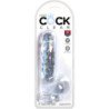 KING COCK - CLEAR PENE REALISTICO CON TESTICULOS 13.5 CM TRANSPARENTE