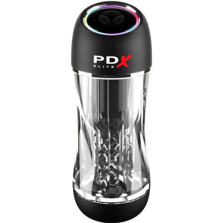 PDX ELITE - VIBRADOR TRANSPARENTE STROKER VIEWTUBE PRO
