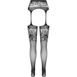 PASSION - S029 MEDIAS CON LIGUERO NEGRO TALLA UNICA