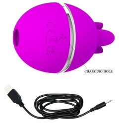 PRETTY LOVE - VIBRADOR DE SILICONA REDONDO MORADO GEMINI BALL