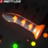AMOR PRECIOSO - DILDO MÁGICO NOCTURNO SIN VIBRACIÓN NARANJA LUMINOSO