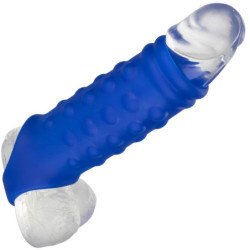 CALEXOTICS - Funda para pene con cuentas Admiral, silicona líquida azul