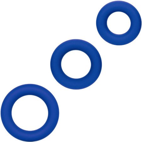 CALEXOTICS - CONJUNTO DE ANILLOS PARA EL PENE ADMIRAL AZUL