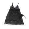 SUBBLIME - BABYDOLL CON ESTAMPADO FLORAL EN EL PECHO, NEGRO, TALLA S/M