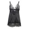 SUBBLIME - BABYDOLL CON ESTAMPADO FLORAL EN EL PECHO, NEGRO, TALLA S/M