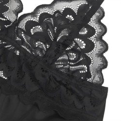 SUBBLIME - BABYDOLL CON ESTAMPADO FLORAL EN EL PECHO, NEGRO, TALLA S/M