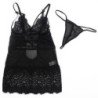 SUBBLIME - BABYDOLL CON TIRANTES DE ENCAJE AJUSTABLES NEGRO L/XL