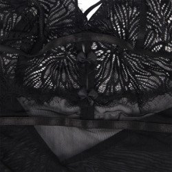 SUBBLIME - BABYDOLL CON TIRANTES DE ENCAJE AJUSTABLES NEGRO L/XL