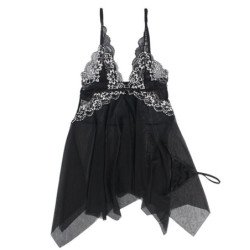 SUBBLIME - BABYDOLL DE TELA TUL CON ENCAJE EN EL PECHO TALLA L/XL