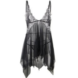 SUBBLIME - BABYDOLL DE TELA TUL CON ENCAJE EN EL PECHO TALLA L/XL