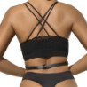 SUBBLIME - ARNÉS DE PECHO CON CADENAS DE CUERO NEGRO TALLA ÚNICA
