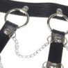 SUBBLIME - ARNÉS DE PECHO CON CADENAS DE CUERO NEGRO TALLA ÚNICA