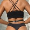 SUBBLIME - ARNÉS DE PECHO CON CADENAS DE CUERO NEGRO TALLA ÚNICA