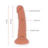 ONINDER - LARGE BOGOTÁ DILDO VIBRADOR 9 VELOCIDADES NATURAL 22 CM -O- 4.5 CM - APP GRATUITA