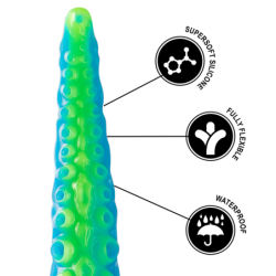 EPIC - DILDO DE TENTÁCULOS FINOS FLUORESCENTES SCYLLA, TAMAÑO GRANDE