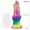 ÉPICO - DILDO IRIS CON TESTÍCULOS DE PLACER ARCOÍRIS