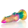 ÉPICO - DILDO IRIS CON TESTÍCULOS DE PLACER ARCOÍRIS
